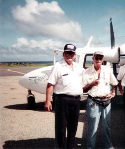 Freddie Johnson (Winair agent) and Jose Dormoy 