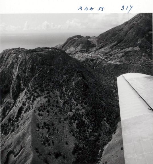 Aerial view of Saba