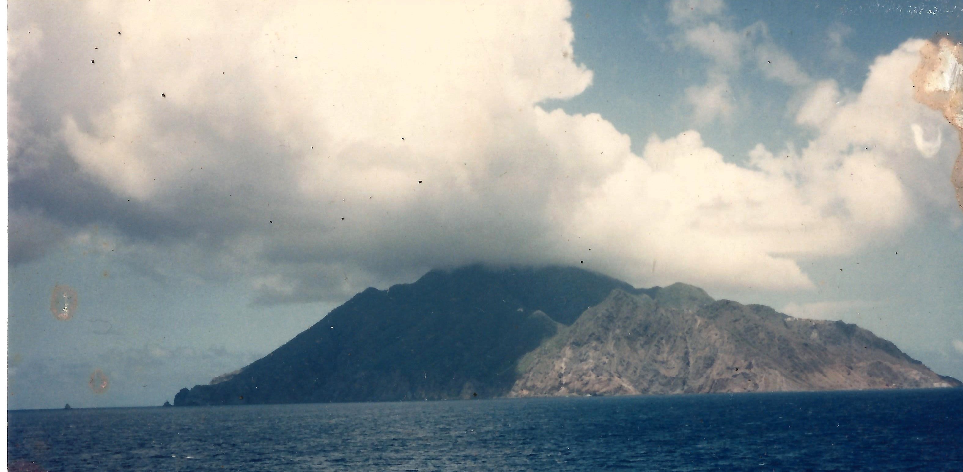 Arriving at Saba.