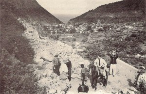 Vice Lt. Governor Max Huith checking on road progress.