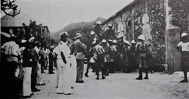 The Old Brick Building under French occupation in World War 11.