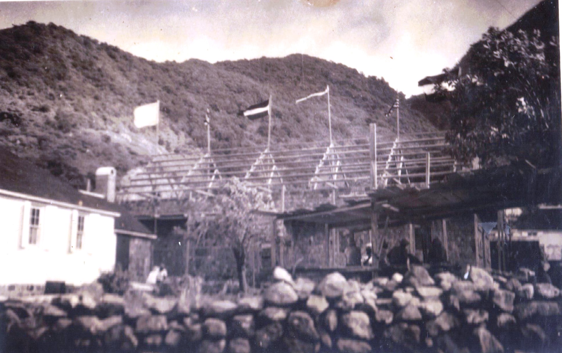 R.C. Church The Bottom roof being put on 1934.